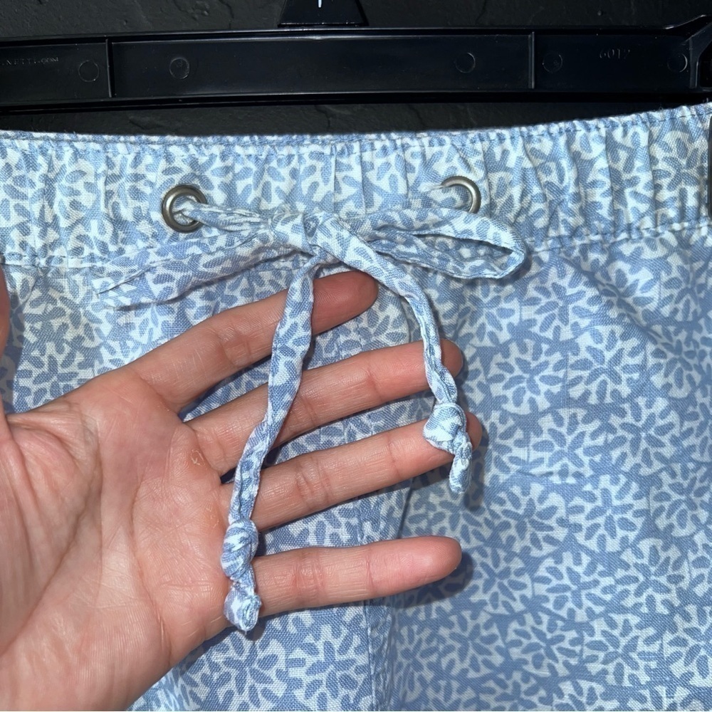 Sigrid Olsen 100% Linen Drawstring Shorts Pockets… - image 2